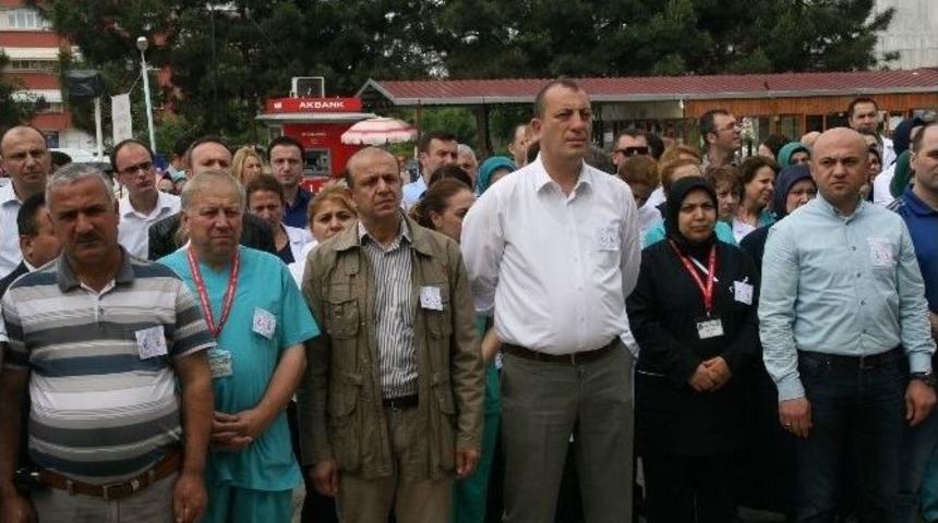 &Ccedil;arşamba Devlet Hastanesi &Ccedil;alışanlarından İş Bırakma Eylemi