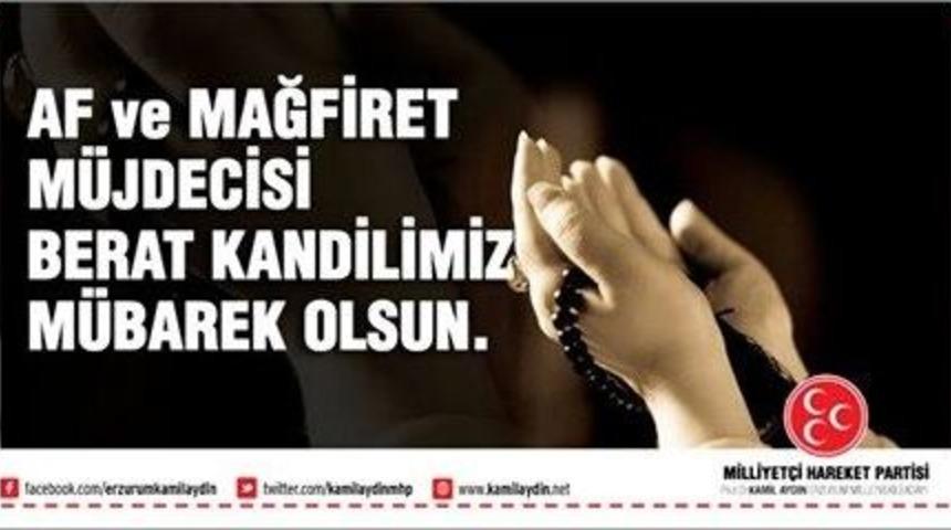 Mhp Adayları Aydın Ve &Ccedil;imen&rsquo;den Berat Kandili Mesajı