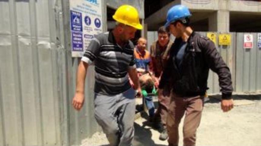 İskeleden D&uuml;şen Inşaat Iş&ccedil;isi Yaralandı