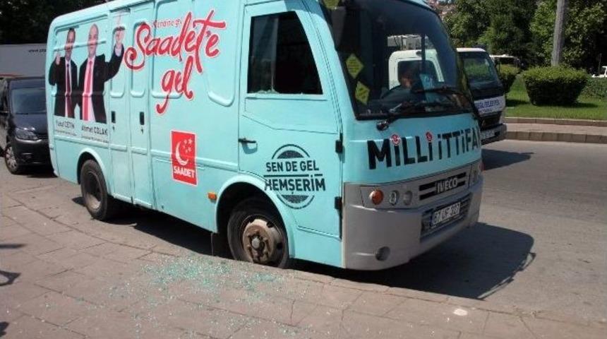 &rsquo;milli İttifak&rsquo;ın Se&ccedil;im Aracına Saldırı
