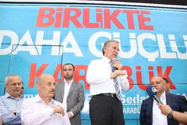 Ak Partili Şahin, Karab&uuml;k&rsquo;te Ak Y&uuml;r&uuml;y&uuml;ş Ve Mitinge Katıldı 1