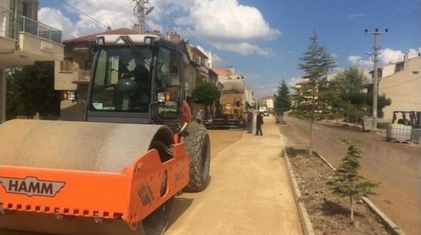 Bolvadin&rsquo;de Asfalt Serim &Ccedil;alışmaları