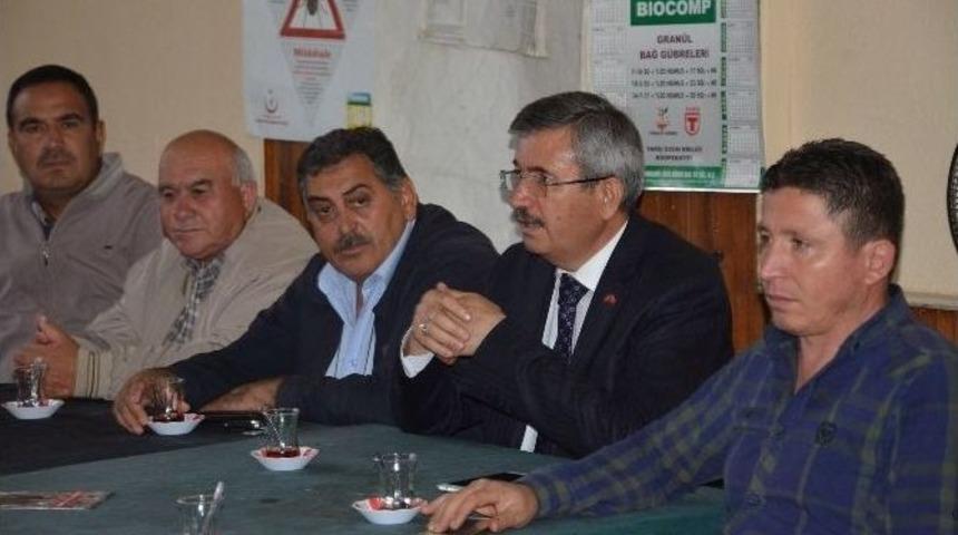 Mhp&rsquo;li Balkız&rsquo;dan Bağları Zarar G&ouml;ren &Ccedil;ift&ccedil;iye Ziyaret