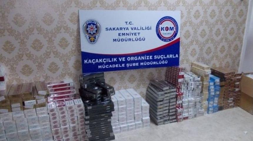 Sakarya&rsquo;da B&uuml;felere Ka&ccedil;ak Sigara Baskını