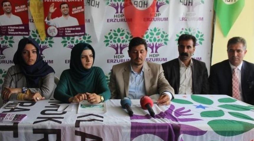 Erzurum’da Yaşanan Olaylara Hdp’den Suç Duyurusu