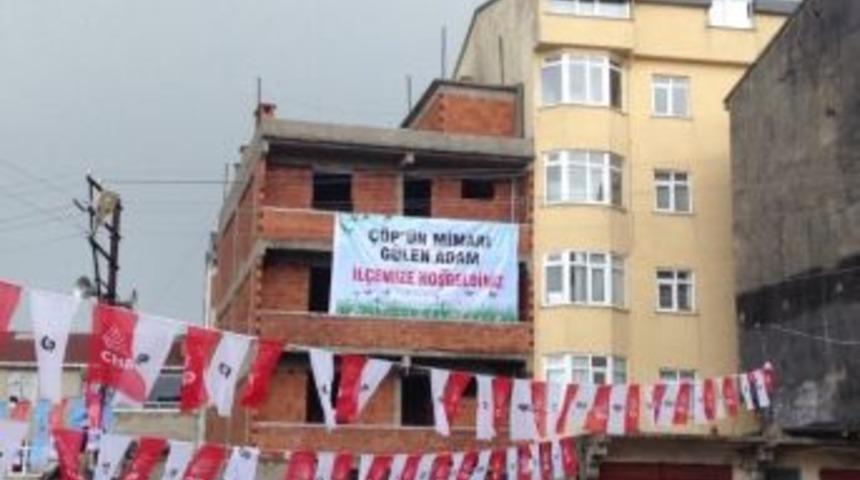 G&uuml;rgentepe&rsquo;de İlgin&ccedil; Pankart