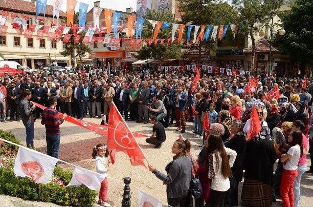 Emin &Ccedil;ınar, Ara&ccedil;, Taşk&ouml;pr&uuml; Ve &Ccedil;atalzeytin&rsquo;de Mitinge Katıldı 1