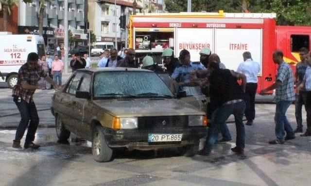 Denizli’de Kendisini Yakmaya Çalışan Kişi Son Anda Engellendi