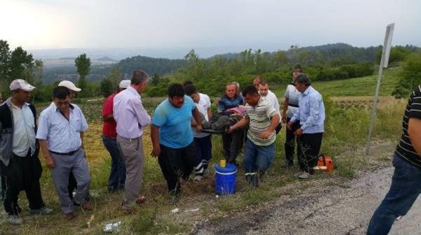 İş&ccedil;i Servisiyle Otomobil &Ccedil;arpıştı: 8 Yaralı