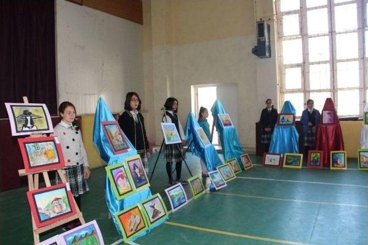 Oltu’da Okulların Yıl Sonu Resim Sergisi Açıldı G3