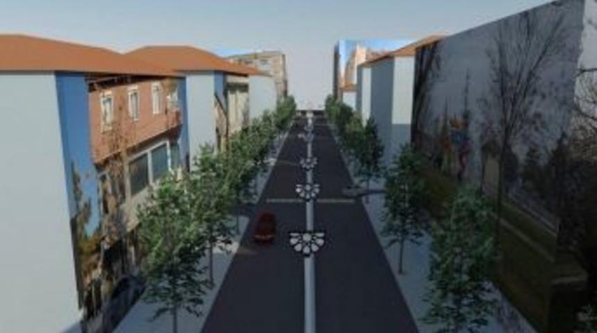 Bolvadin Santral Caddesinde Peysaj &Ccedil;alışması