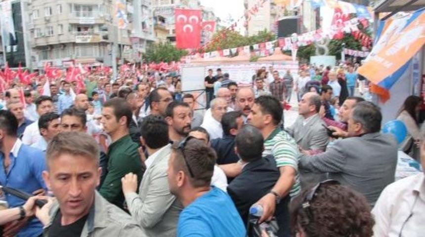 Manisa'da Mhp'liler Ile Ak Partililer Arasında Arbede