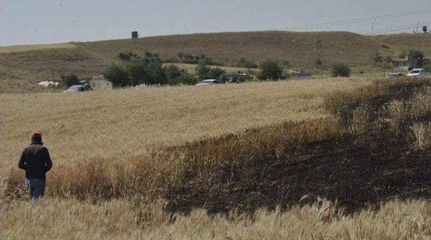 Tarlada &Ccedil;ıkan Yangında 50 D&ouml;n&uuml;m Ekili Alan Zarar G&ouml;rd&uuml;
