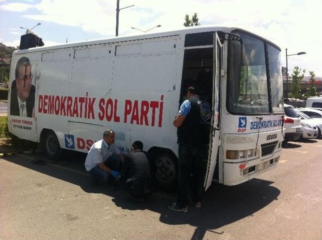 Dsp Se&ccedil;im Otob&uuml;s&uuml;ne Saldırı