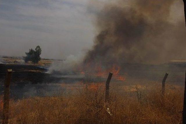 Cezaevi Yakınındaki Arazide Anız Yangını Korkuttu