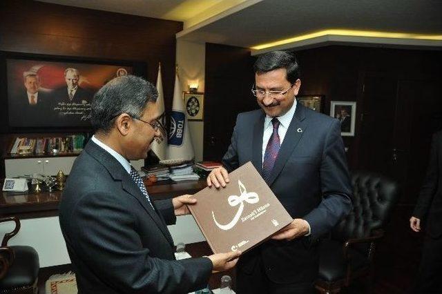 Pakistan B&uuml;y&uuml;kel&ccedil;isi&rsquo;nden Başkan Ak&rsquo;a Nezaket Ziyareti 1