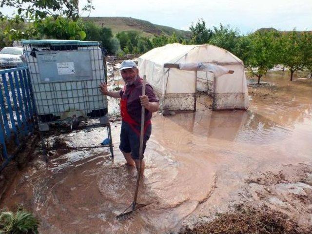 Yozgat'ta  Yağmur Ekili Alanlarda Su Baskınına Neden Oldu