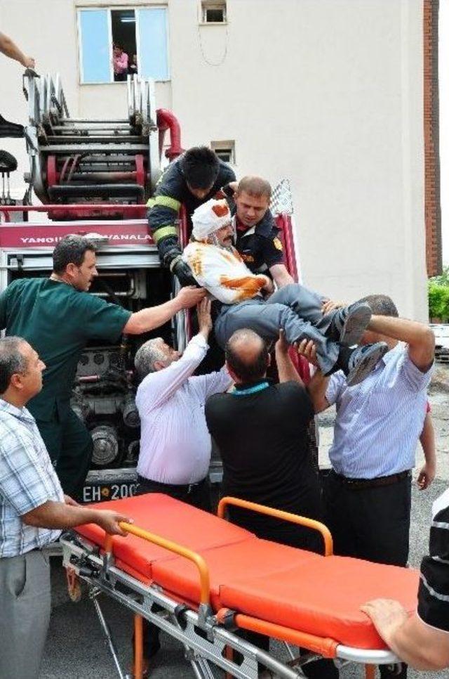 Elbistan Devlet Hastanesi’nde Yangın Ve Kurtarma Tatbikatı