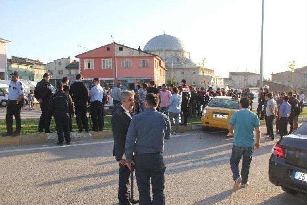 Erzurum&rsquo;da Tehlikeli Gerginlik: 1&rsquo;i Polis 4 Yaralı