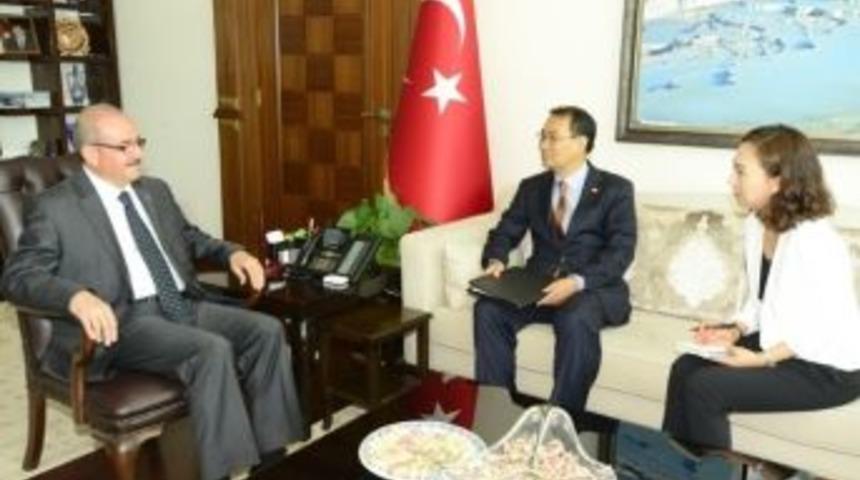 G&uuml;ney Kore Cumhuriyeti B&uuml;y&uuml;kel&ccedil;isi&rsquo;nden Vali Ş&uuml;kr&uuml; Kocatepe&rsquo;ye Ziyaret