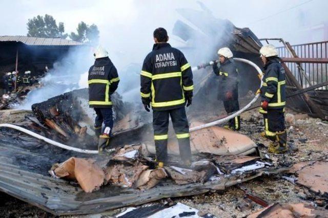 Adana da Yangın Fabrikayı K&uuml;l Etti 1