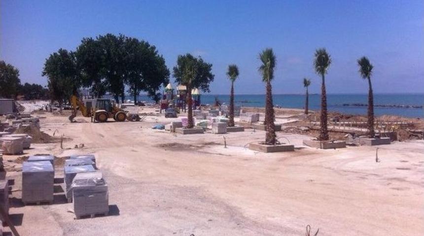 Başkan To&ccedil;oğlu Karasu Sahil Parkı&rsquo;nı İnceledi