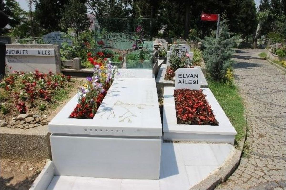 Anne G&uuml;ls&uuml;m Elvan, Oğlunun Mezarı Başında G&ouml;zyaşı D&ouml;kt&uuml;