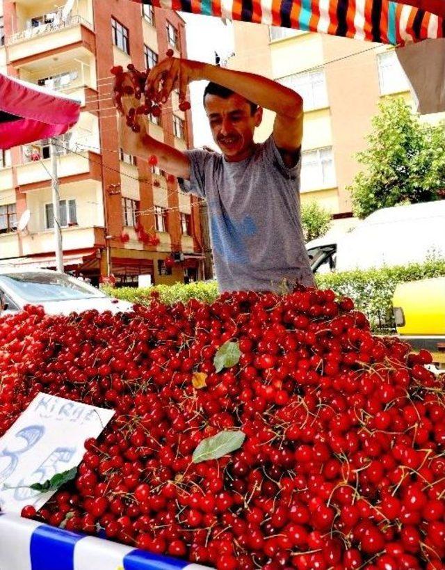 Kirazın Anavatanı Giresun’da Tokat Ve İzmir Kirazı Satılıyor