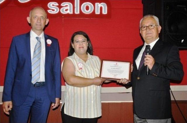 Ödemiş’te Rekortmen Kan Bağışçıları Ödüllerini Aldı
