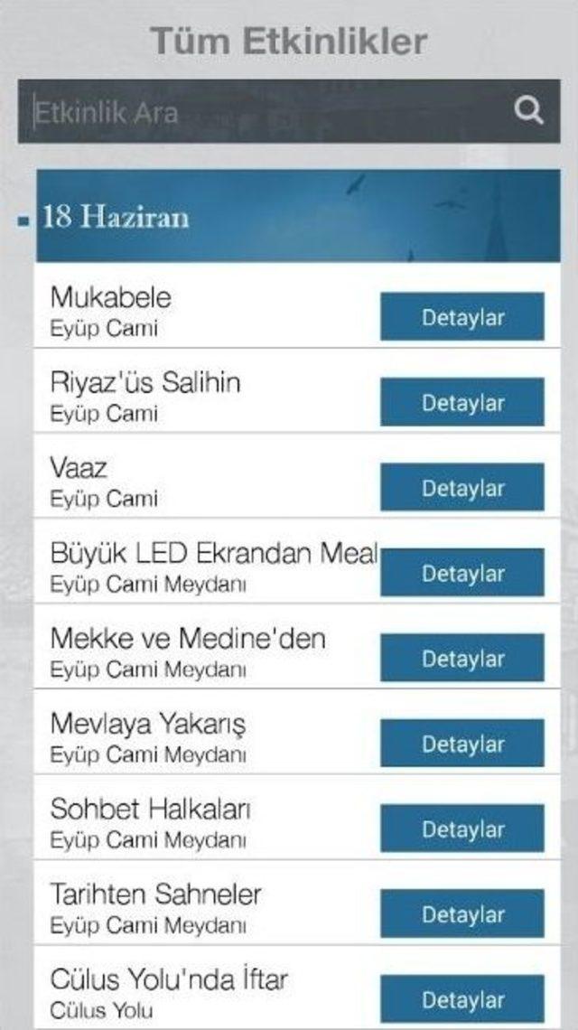 Eyüp Belediyesi’nden Ramazan’a Özel Cep Telefonu Uygulaması