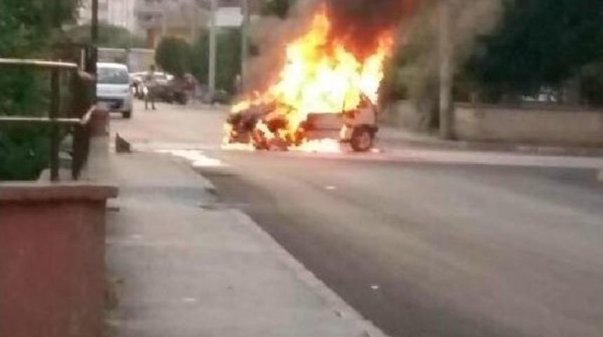 Kaza Yapan Ara&ccedil; Alev Alev Yandı