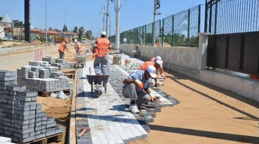 Turizm B&ouml;lgesi Kızılağa&ccedil;&rsquo;ta Yol &Ccedil;alışmaları Devam Ediyor