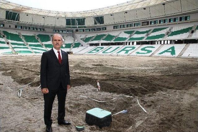 Timsah Arena’da Sıra Çimlere Geldi