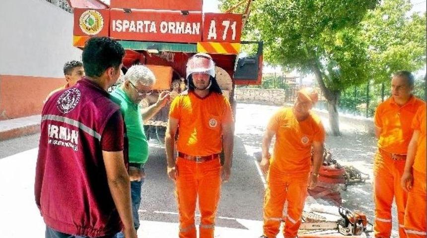 Dinar Orman İşletme M&uuml;d&uuml;rl&uuml;ğ&uuml;&rsquo;nde Yangın Eğitimi Ve Tabitkatı Yapıldı