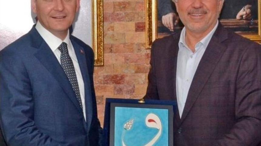 S&uuml;leyman Soylu, Başkan Kamil Sara&ccedil;oğlu&rsquo;nu Ziyaret Etti