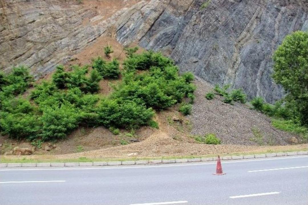Zonguldak-istanbul Yolundaki Heyelanda Bir Otomobil Daha Zarar G&ouml;rd&uuml;