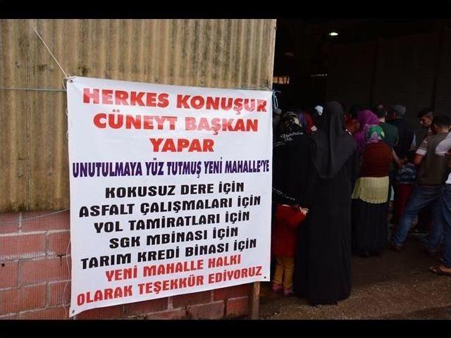 Yeni Mahalle Halkından Yemenici’ye Pankartlı Jest