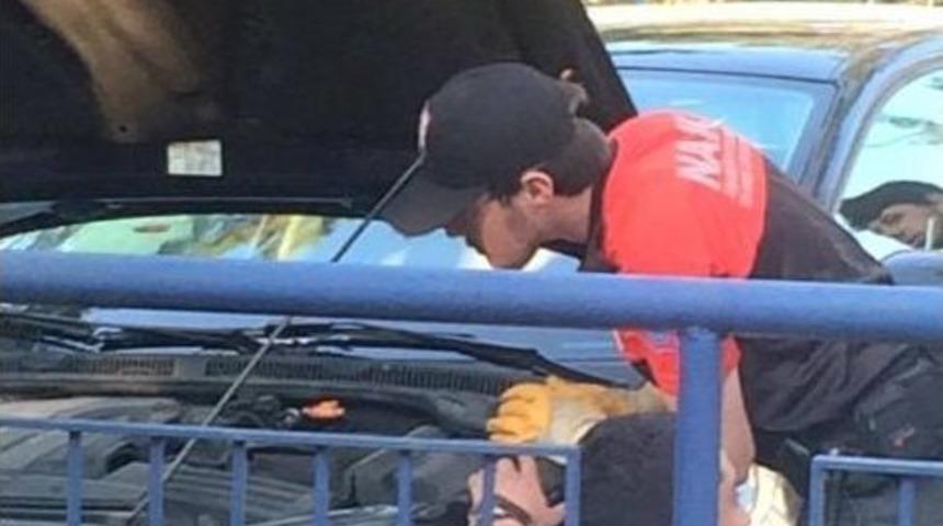 Hastane Bah&ccedil;esinde Kedi Kurtarma Operasyonu