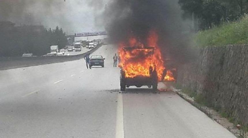 Lpg'li Otomobil Alev Alev Yandı