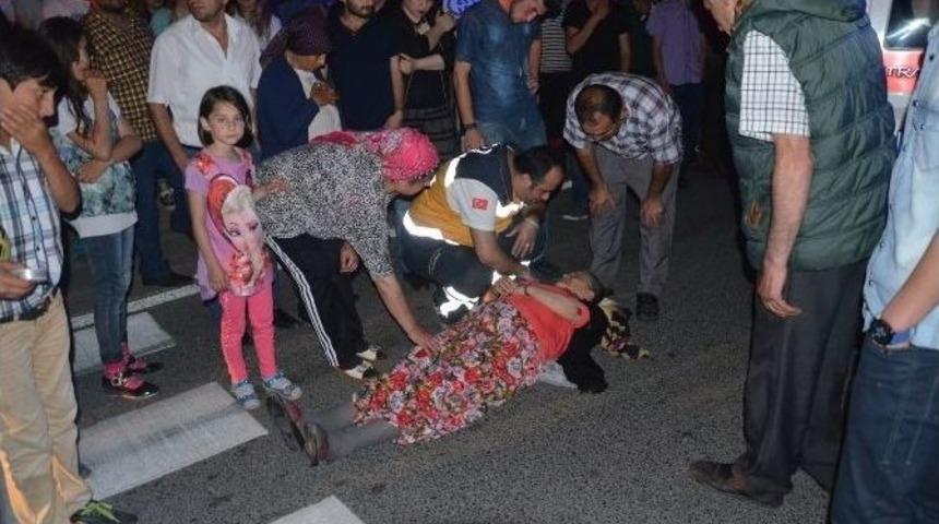 Otomobilin &Ccedil;arptığı Yaya Yaralandı