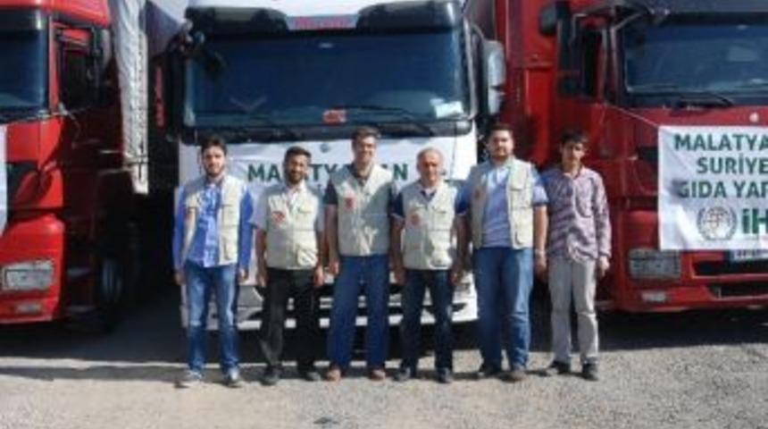İhh&rsquo;dan, Suriyelilere 3 Tır Yardım Malzemesi