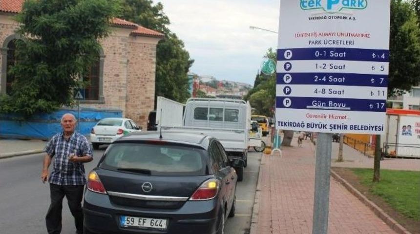 Tekirdağ&rsquo;da Ana Caddelere Park &Uuml;cretli Oldu