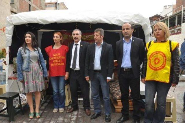 A&ccedil;lık Grevindeki &Ouml;ğretmene Eğitim-Sen den Destek 2