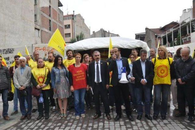 A&ccedil;lık Grevindeki &Ouml;ğretmene Eğitim-Sen den Destek 3