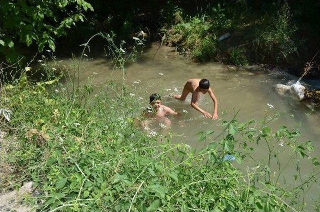 Havalar Isındı, Çocuklar Kendilerini Suya Attı