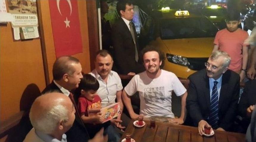 Cumhurbaşkanı Erdoğan Taksicileri Ziyaret Etti