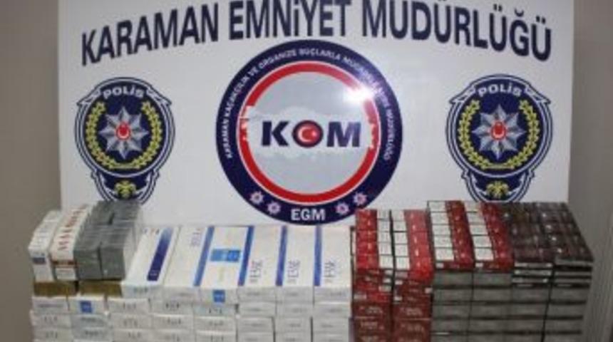 Karaman&rsquo;da Ka&ccedil;ak Sigara Ele Ge&ccedil;irildi