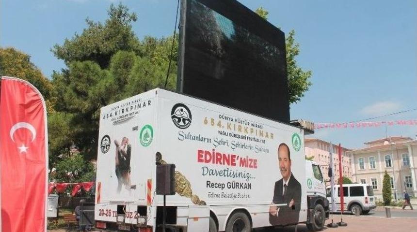 654. Kırkpınar Yağlı G&uuml;reşleri Tanıtım Tır&rsquo;ı Tekirdağ&rsquo;da