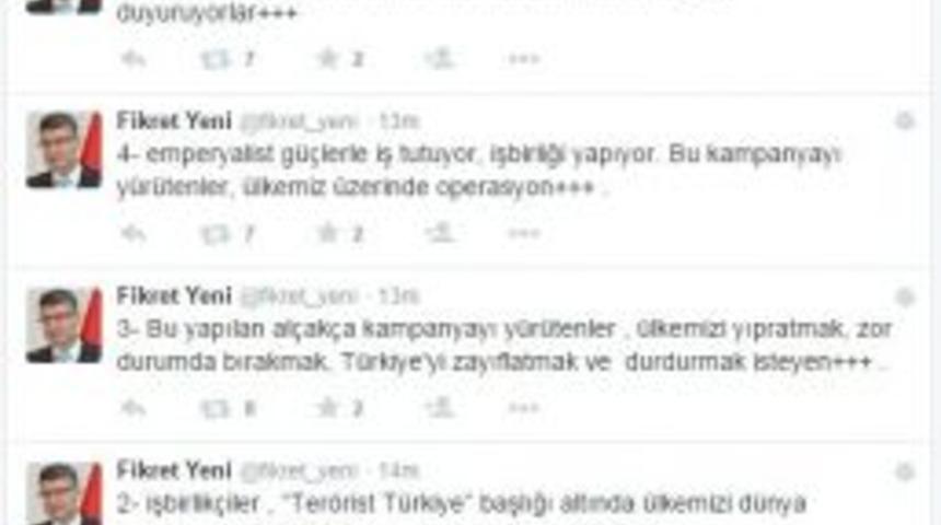 Ak Parti Adana İl Başkanı Yeni&rsquo;den Ter&ouml;rist T&uuml;rkiye Kampanyasına Tepki