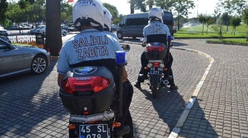 Salihli&rsquo;de Motorlu Trafik Zabıta Ekibi İşbaşı Yaptı